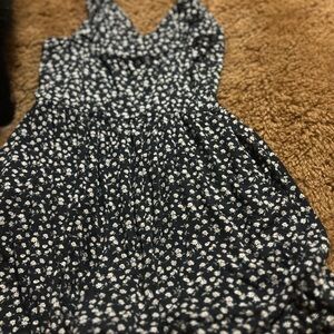 Floral Black and White skater Dress short Ivy + Main